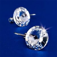 Art Crystella Fülbevaló francia kapcsos natúr fehér SWAROVSKI® kristállyal - 12 mm