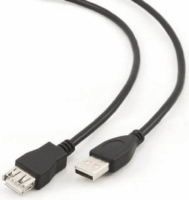 nBase 1586 USB-A apa - USB-A anya hosszabbító kábel 1.8m - Fekete