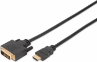 Digitus DB-330300-020-S Adapter Kábel HDMI apa - DVI-D apa 2.0m FULL HD Fekete