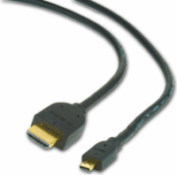 Gembird CC-HDMID-10 HDMI-A apa - Micro HDMI apa összekötő kábel 3m Fekete (bulk csomagolás)