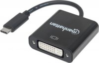 Manhattan 152051 USB-C 3.1 apa - DVI anya Adapter - Fekete