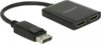 DeLOCK DisplayPort apa - 2x HDMI anya adapter - Fekete