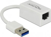 Delock 65905 USB-A 3.0 apa - RJ45 anya adapter - Fehér