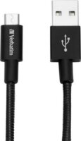 Verbatim 48866 USB apa - MicroUSB-B apa Adat- és töltőkábel 0.3m - Fekete