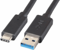 M-CAB 7200449 USB 3.1-A apa - USB-C apa Prémium adatkábel 0.5m - Fekete