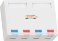 Nikomax NMC-MB4P-ST-WT 4 portos Falon kívüli doboz - Fehér