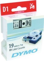 DYMO LM D1 Feliratozógép szalag 19mm fekete betű / fehér alap