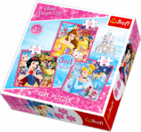 Trefl 34833 Disney hercegnők 3 az 1-ben puzzle