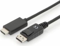 Assmann AK-340303-030-S DisplayPort - HDMI-A Adapter kábel 3m Fekete