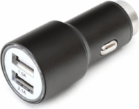 Omega USB 2 portos autós töltő (5V / 2.1A) - Fekete