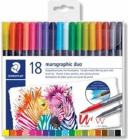 Staedtler Marsgraphic Duo 0,5-0,8/1,0-6,0 mm Tűfilc készlet - 18 szín