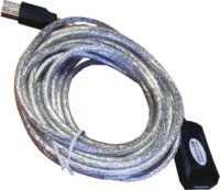 M-CAB 7800075 USB 2.0 hosszabbító kábel 5m - Áttetsző/Ezüst