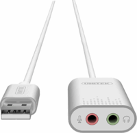 Unitek Y-247A 2x 3.5mm Jack anya - USB-A apa adapter - Ezüst