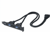 Akasa AK-CBUB17-40BK 2x USB 3.0 portbővítő - Fekete