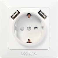 LogiLink PA0162 2 db USB + 1 db AC csatlakozós fali konnektor
