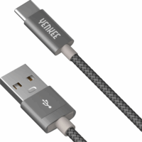 Yenkee YCU 302 GY USB-A - USB-C (apa - apa) kábel 2m - Szürke