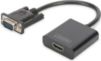 Digitus VGA apa - HDMI anya adapter - Fekete