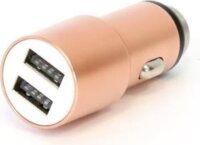 Omega OUCC2MRG Autós 2x USB töltő (5V / 2.1A) Rózsaarany