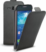 Surazo FCESG257B Samsung Galaxy Ace 4 Flip Bőrtok - Fekete