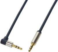 LogiLink - Audio Kábel 3.5 Stereo M/M derékszög 0.50 m, kék