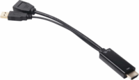 Club3D HDMI apa - DisplayPort anya adapter USB táppal - Fekete