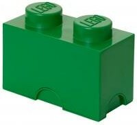 LEGO 40021734 Brick 2 Tároló doboz 2,6L - Sötétzöld