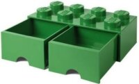 LEGO 40061740 Fiókos tárolódoboz (4x2) - Sötétzöld