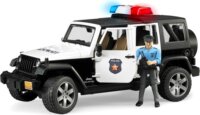 Bruder Jeep Wrangler rendőrségi jármű rendőr figurával - Fekete/Fehér