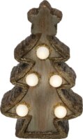 Somogyi KDC 15/T Fenyőfa kerámia asztali dísz 5 db melegfehér LED-es világítással