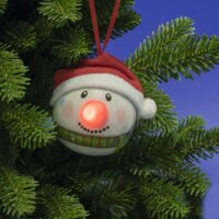 Somogyi KID 65 Hóember gömb karácsonyfadísz 1 db piros villogó LED-del (ár / db)