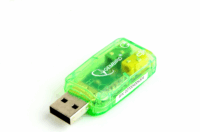 Gembird SC-USB-01 Virtus USB Hangkártya - Zöld