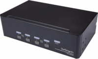 Startech SV431DPDDUA2 DUAL DP KVM Switch - 4 port - Fekete