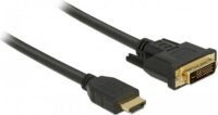 Delock 85654 HDMI - DVI (apa - apa) kábel 2m - Fekete