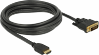 Delock 85655 HDMI - DVI (apa - apa) kábel 3m - Fekete