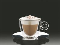 Thermo 1209TRM004 165ml Cappuccinos dupla falú üveg csésze szett 2 darabos