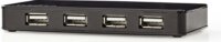 Nedis UHUBU2730BK USB 2.0 HUB (7 port) Fekete