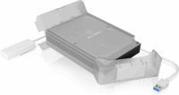 IcyBox IB-AC705-6G 3.5"/2.5" USB 3.0 Külső HDD ház - Fehér/Áttetsző
