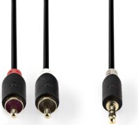 Nedis CABW22200AT30 JACK - RCA kábel 3m (3,5 mm-es jack apa - 2xRCA apa)