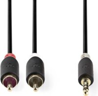 Nedis CABW22200AT20 JACK - RCA kábel 2m (3,5 mm-es jack apa - 2xRCA apa)