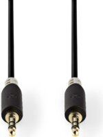 Nedis CABW22000AT10 3.5mm Jack (apa - apa) kábel 1m - Fekete