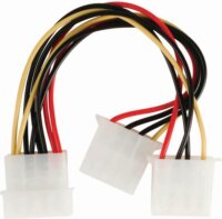 Nedis Molex apa - 2x Molex anya kábel 0.15m