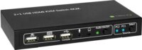 Techly 028696 HDMI KVM Switch - 2 port (1 PC - 2 Kijelző)
