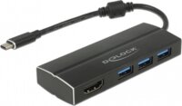 Delock 63931 USB 3.0 HUB HDMI porttal (3 port) Fekete