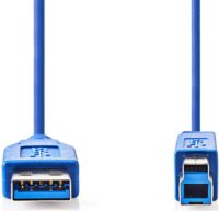 Nedis CCGP61100BU20 USB-A - USB-B (apa - apa) kábel 2m - Kék