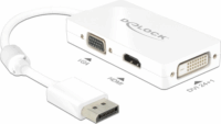 DeLOCK DisplayPort M - VGA/HDMI/DVI F Adapter Fehér