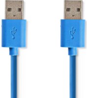 Nedis CCGP61000BU10 USB-A apa - USB-A apa Összekötő kábel 1m - Kék