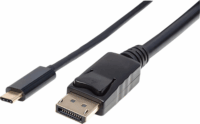 Manhattan 152464 USB 3.1-C apa - DisplayPort apa Monitor adapter kábel 2m - Fekete