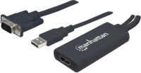 Manhattan 152426 VGA+USB-A apa - HDMI anya Adapter - Fekete