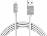 Delight 55442l-WH USB-A apa - Lightning apa LED Adat- és töltőkábel 1m - Fehér