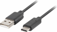 Lanberg USB 2.0-C apa - USB 2.0-A apa Adat- és töltőkábel QC 3.0 1m - Fekete